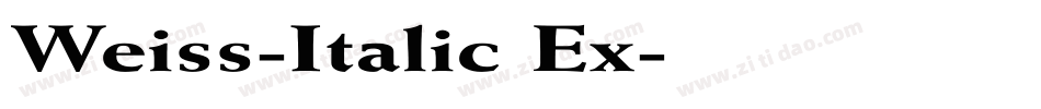 Weiss-Italic Ex字体转换